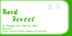 mark hertel business card